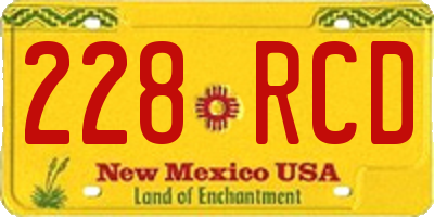 NM license plate 228RCD