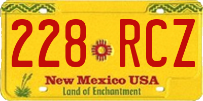 NM license plate 228RCZ
