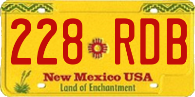 NM license plate 228RDB