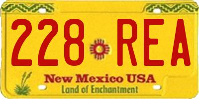 NM license plate 228REA