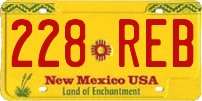 NM license plate 228REB