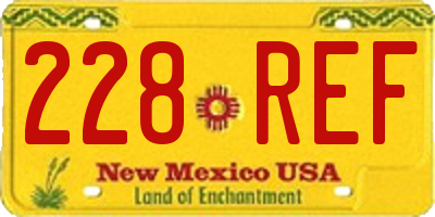 NM license plate 228REF