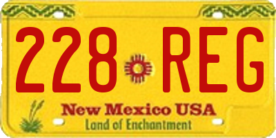 NM license plate 228REG