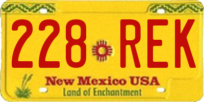 NM license plate 228REK