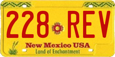 NM license plate 228REV