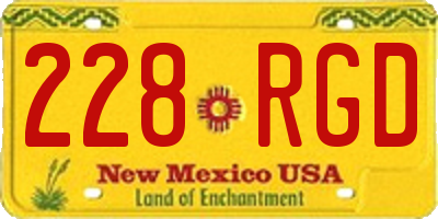 NM license plate 228RGD