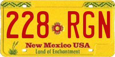 NM license plate 228RGN