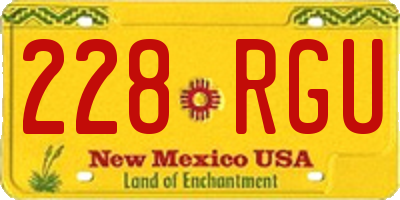 NM license plate 228RGU