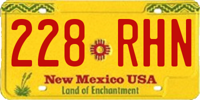 NM license plate 228RHN