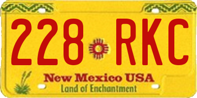 NM license plate 228RKC