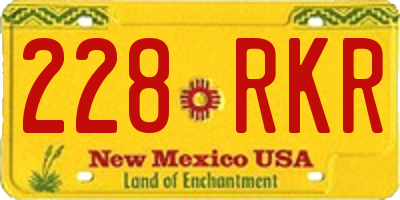 NM license plate 228RKR
