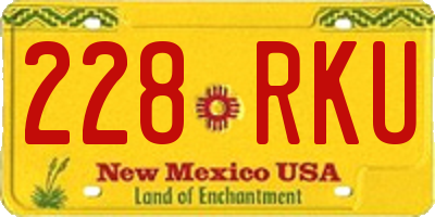 NM license plate 228RKU