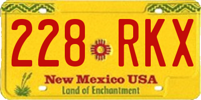 NM license plate 228RKX