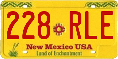 NM license plate 228RLE