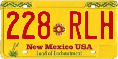 NM license plate 228RLH