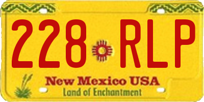 NM license plate 228RLP