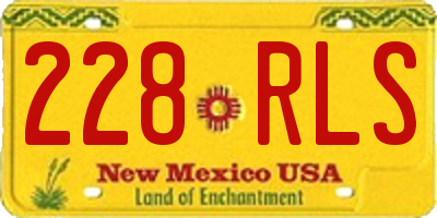 NM license plate 228RLS