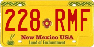 NM license plate 228RMF
