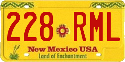 NM license plate 228RML