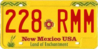 NM license plate 228RMM