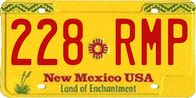 NM license plate 228RMP
