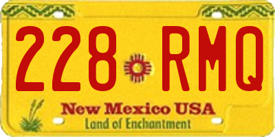 NM license plate 228RMQ