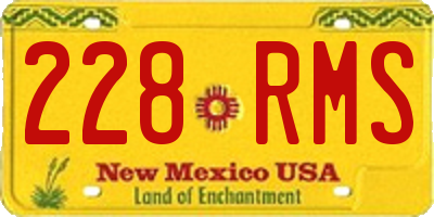 NM license plate 228RMS
