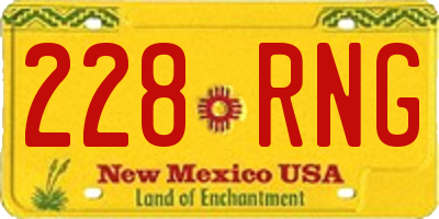 NM license plate 228RNG