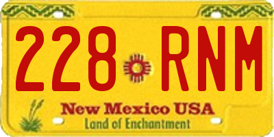 NM license plate 228RNM