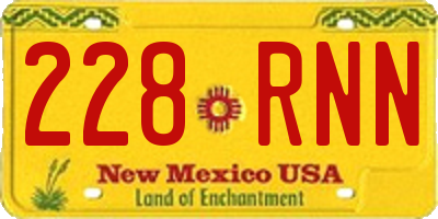 NM license plate 228RNN