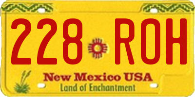 NM license plate 228ROH