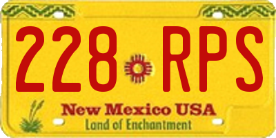 NM license plate 228RPS
