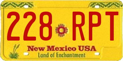 NM license plate 228RPT