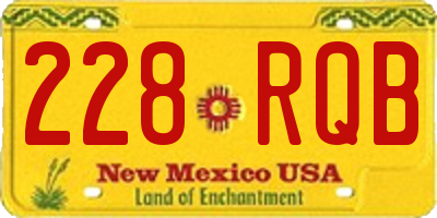 NM license plate 228RQB