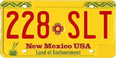 NM license plate 228SLT