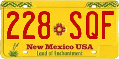 NM license plate 228SQF