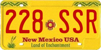 NM license plate 228SSR