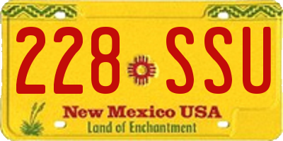 NM license plate 228SSU