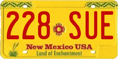 NM license plate 228SUE