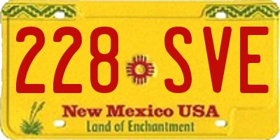 NM license plate 228SVE