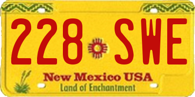 NM license plate 228SWE