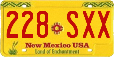 NM license plate 228SXX