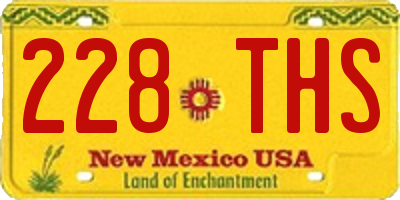 NM license plate 228THS