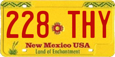 NM license plate 228THY