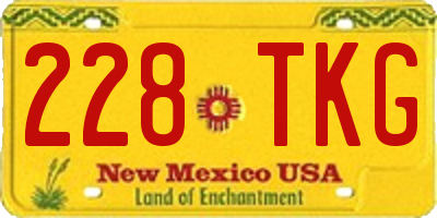 NM license plate 228TKG