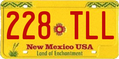 NM license plate 228TLL