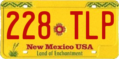 NM license plate 228TLP