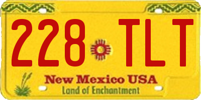 NM license plate 228TLT