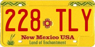 NM license plate 228TLY