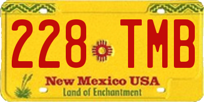 NM license plate 228TMB